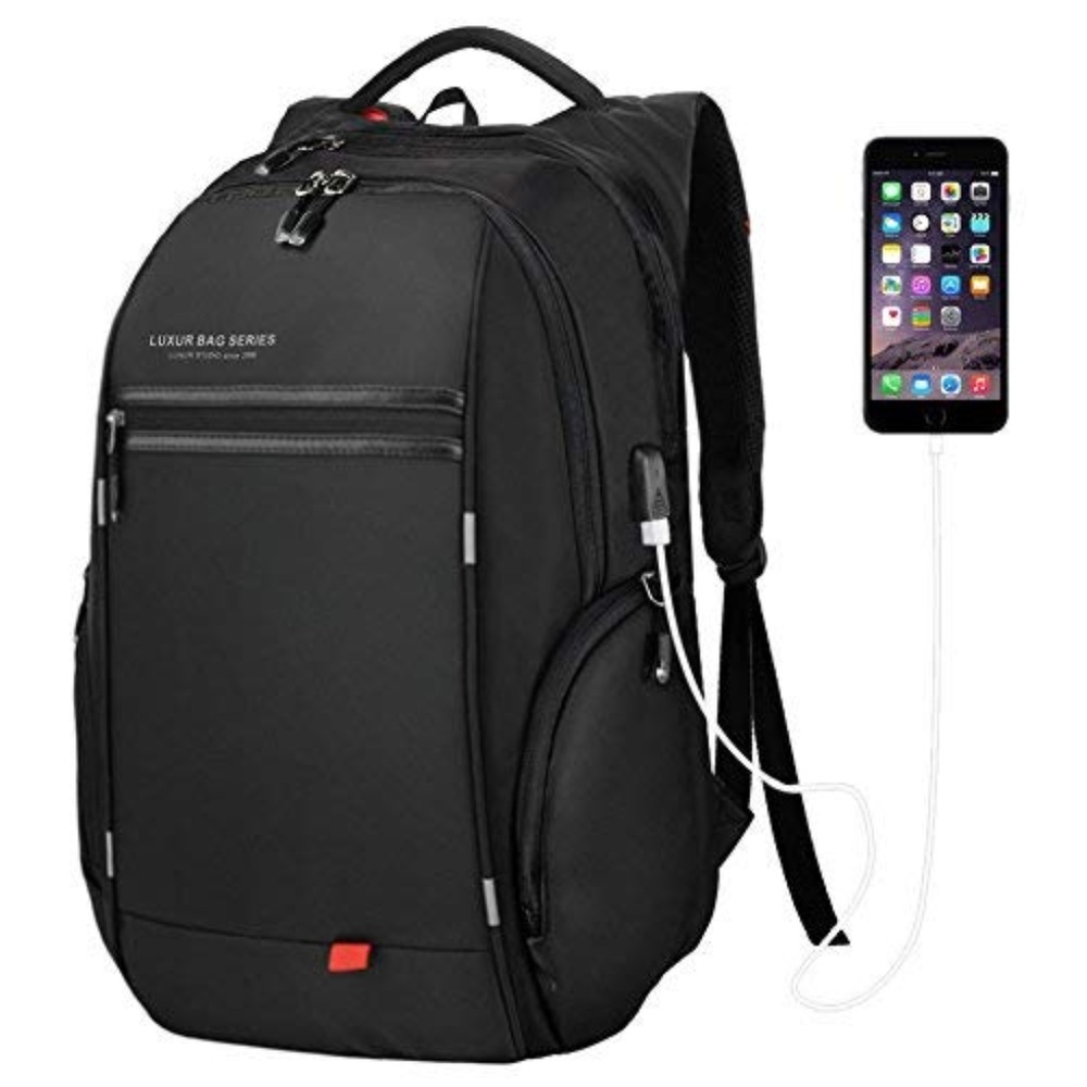LUXUR Business Laptop Backpack,Travel Anti Theft
